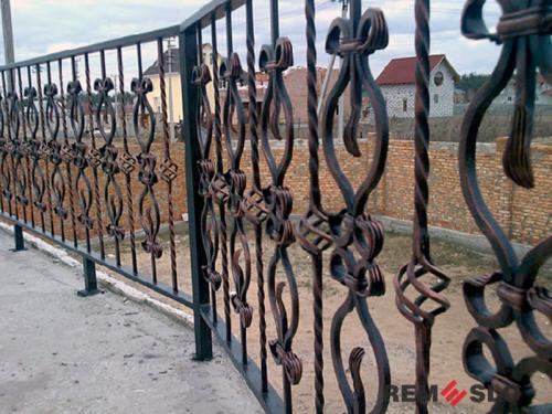 Кованый забор №104