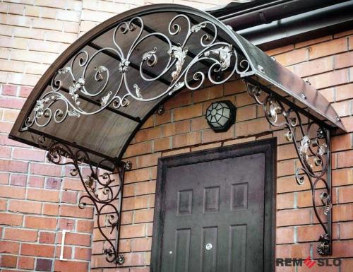 Кованый козырек №10