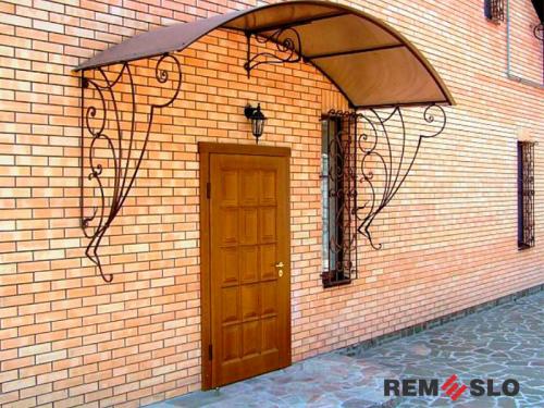 Кованый козырек №104