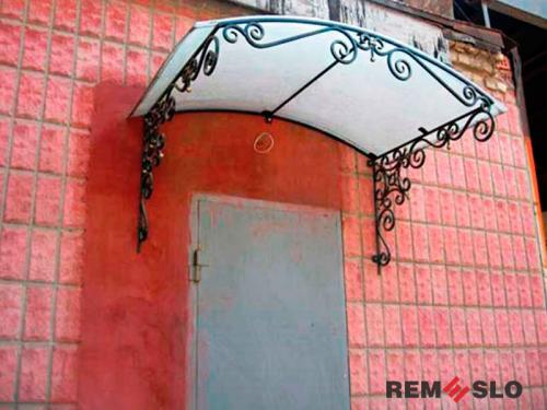 Кованый козырек №107