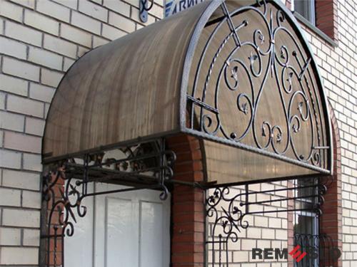 Кованый козырек №114