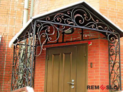 Кованый козырек №23