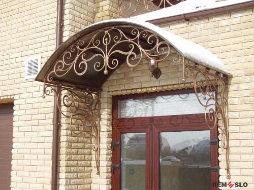 Кованый козырек №34