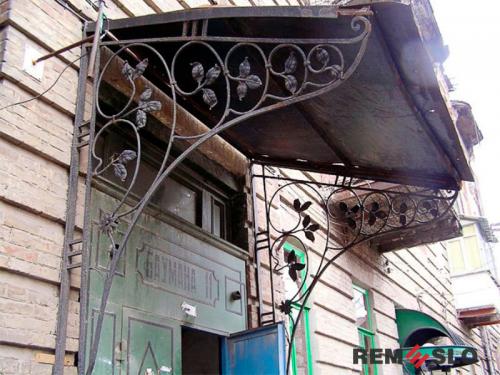 Кованый козырек №36