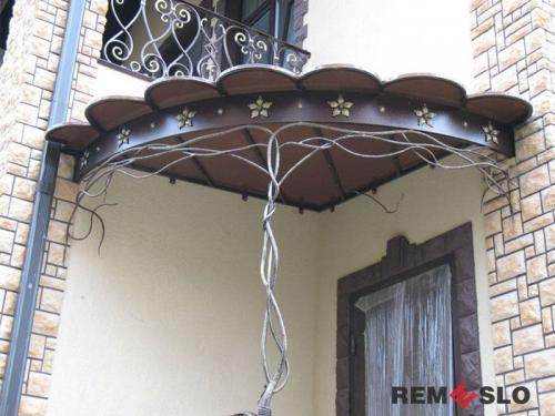 Кованый козырек №38