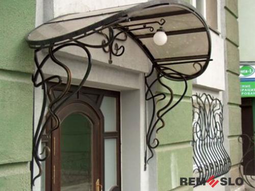 Кованый козырек №44