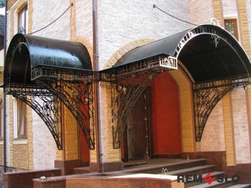 Кованый козырек №46