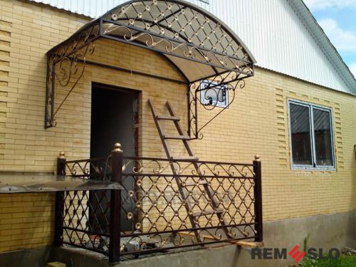 Кованый козырек №47