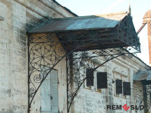 Кованый козырек №50