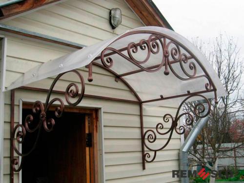 Кованый козырек №52