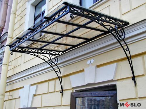 Кованый козырек №53