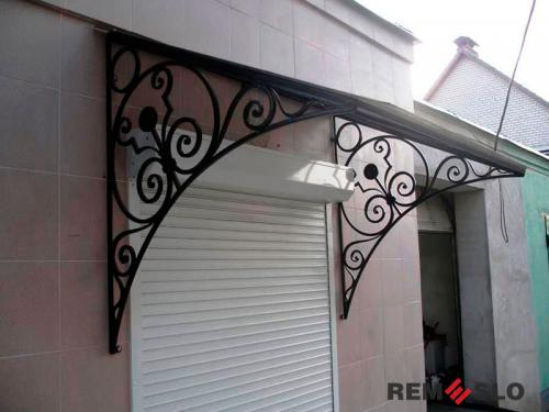 Кованый козырек №55