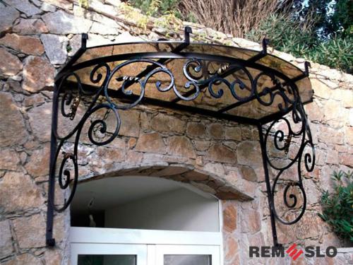 Кованый козырек №58