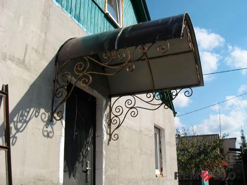 Кованый козырек №61