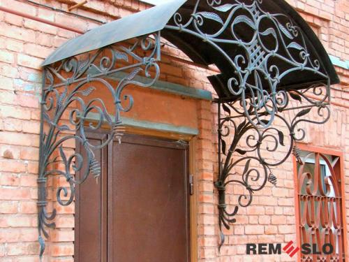 Кованый козырек №64