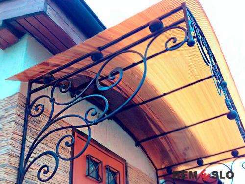 Кованый козырек №68