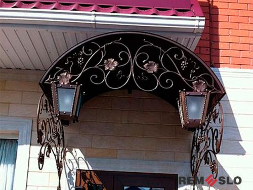 Кованый козырек №73