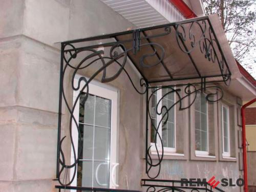 Кованый козырек №79