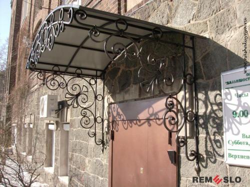 Кованый козырек №84