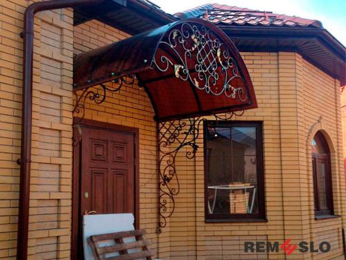 Кованый козырек №86