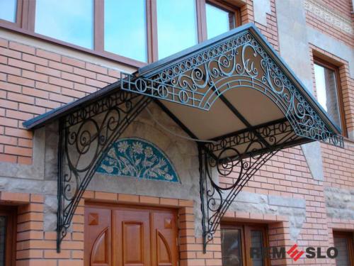 Кованый козырек №91